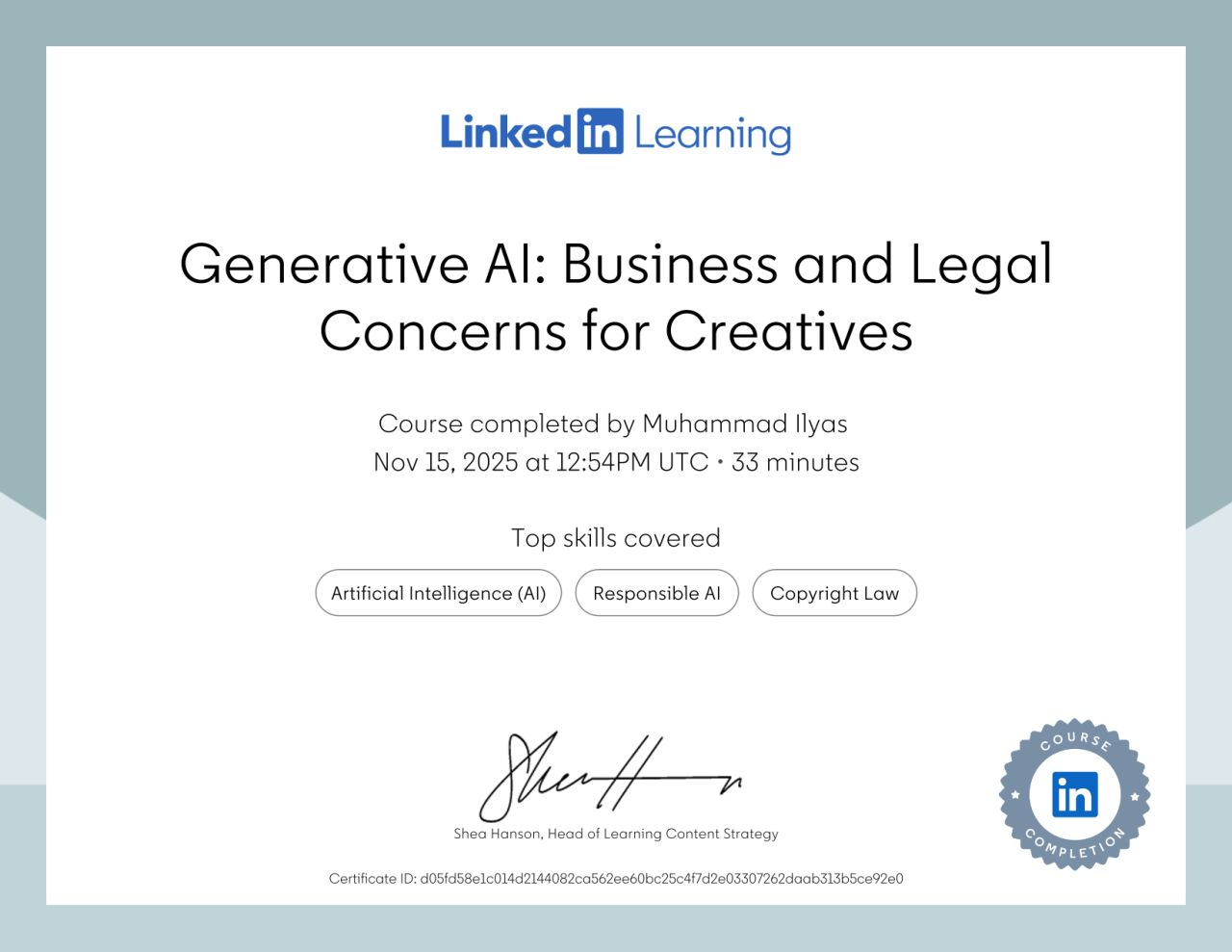 Sertifikat Generative AI: Business and Legal Concerns
